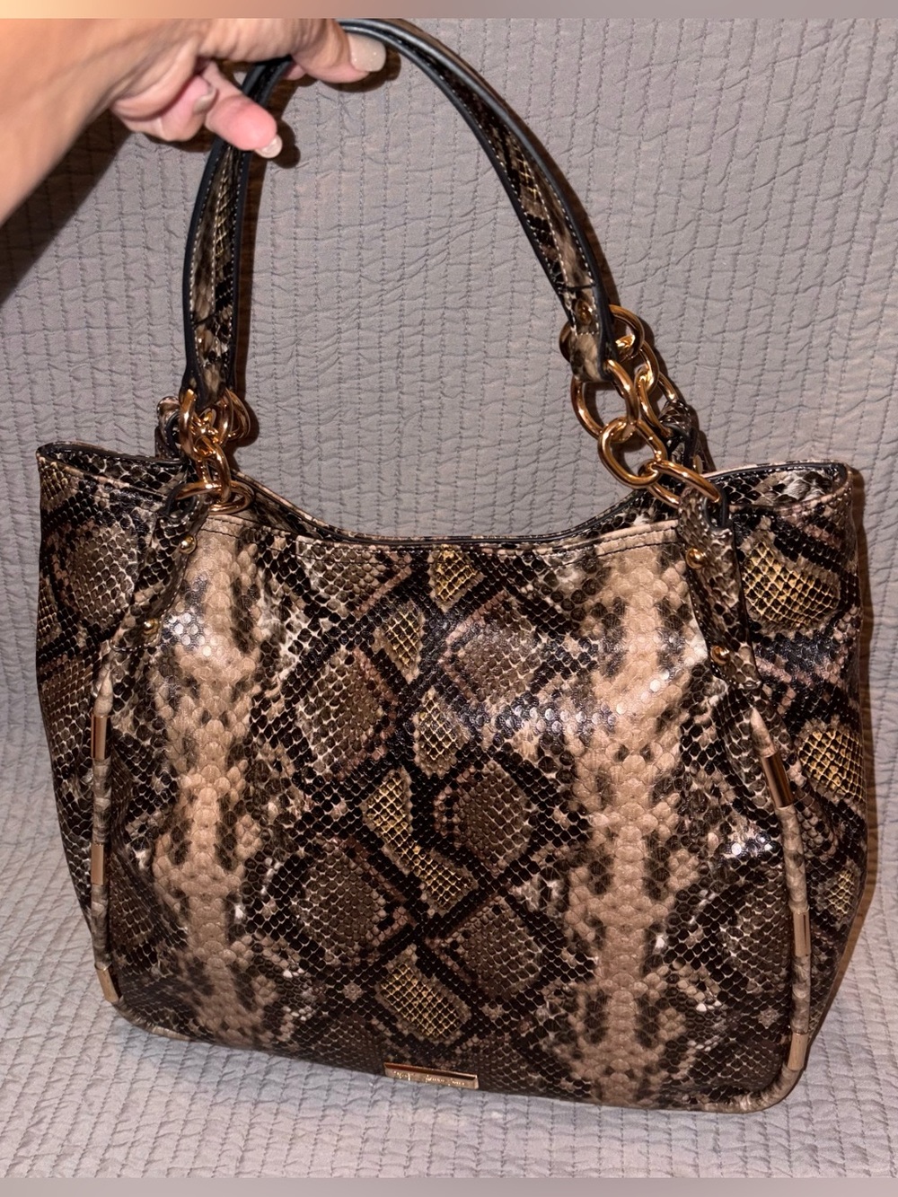 Jessica Simpson Women's Sadie 4 Poster Tote Bag, Shoulder Bag Snake NWOT - Picture 4 of 13